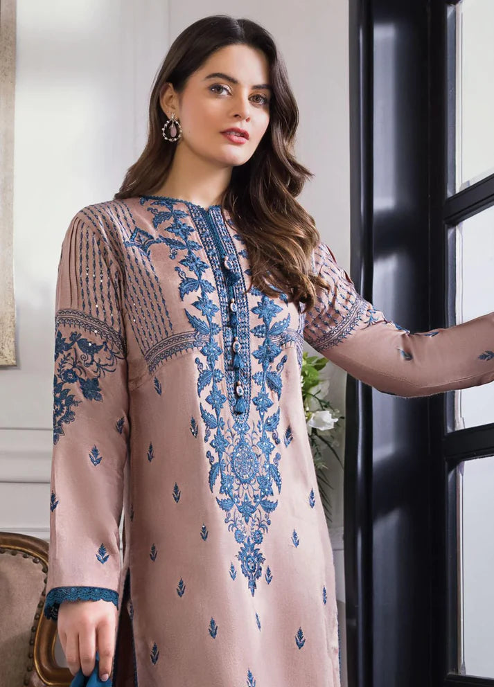 CS Dhanak 3PC Embroidered With Chiffon Dupatta-142