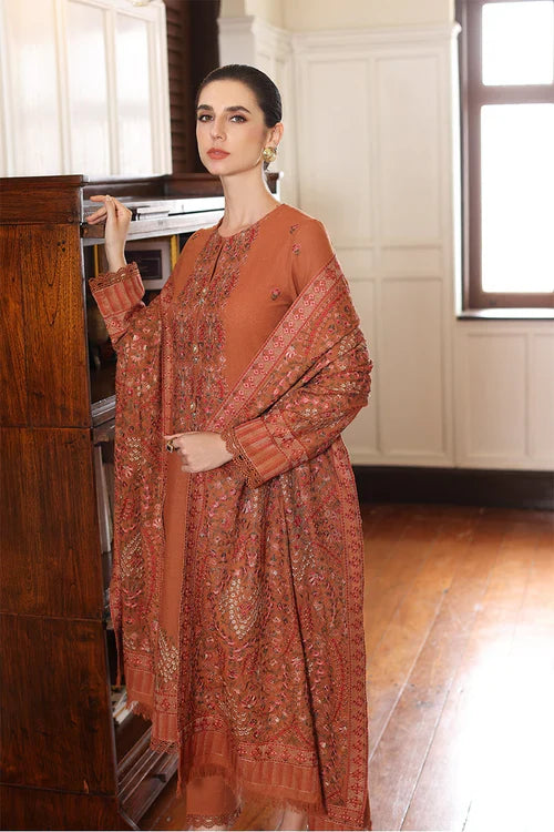 CS Dhanak 3PC Embroidered With Dhanak Shawl Embroidered-188